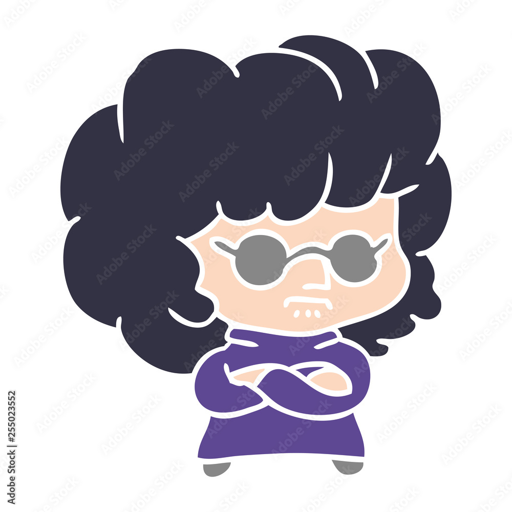 cartoon of a kawaii woman cartoon of a kawaii woman