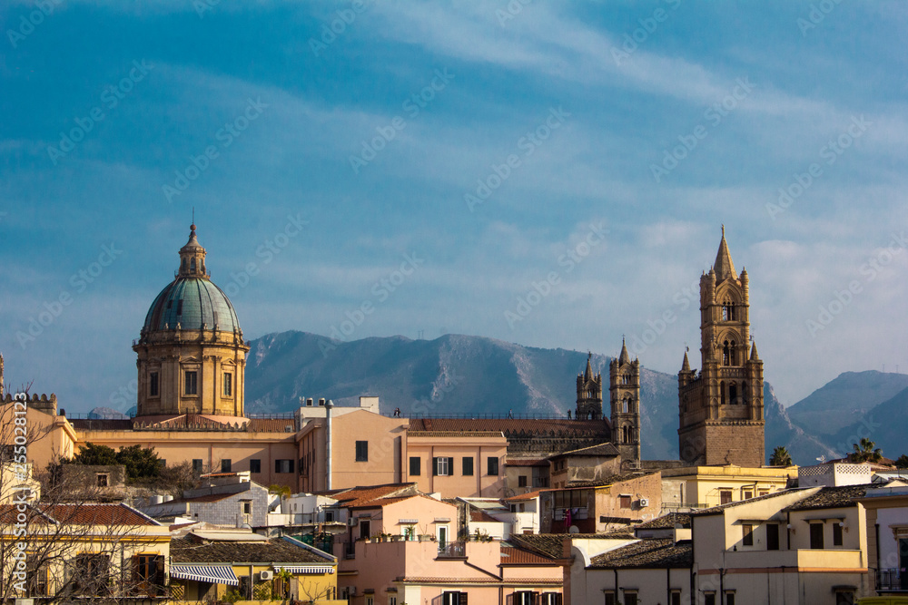 panoramic view of Palermo, Italy