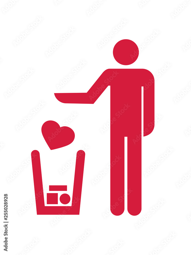 Φωτογραφία liebe herz verliebt unglücklich mülleimer müll abfall wegwerfen mülltonne tonne