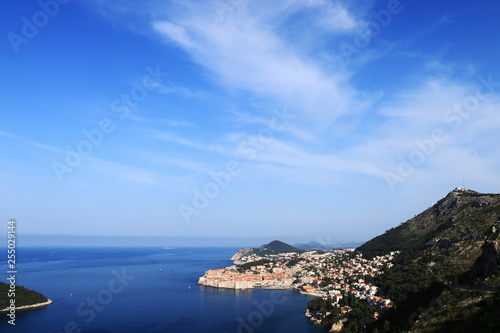 クロアチア アドリア海の真珠 ドブロヴニク遠景
