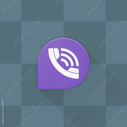 Contact Call Phone button Adaptive icon Material Design illustration