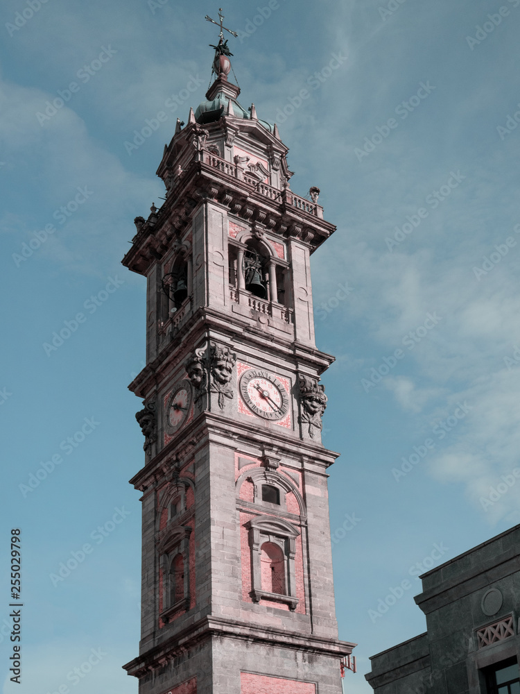 varese - Italy, the bell tower of the city cathedral also known as the 