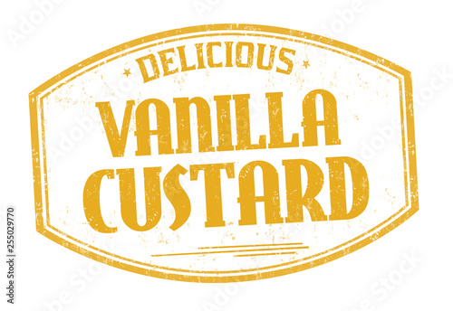 Vanilla custard sign or stamp Poster Mural XXL