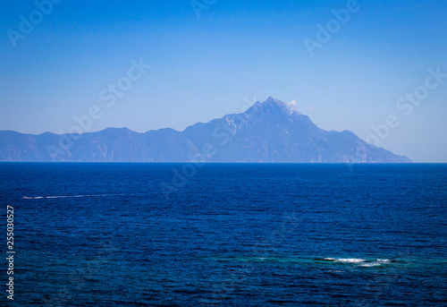 Beautiful seascape with view of Mount Athos. Chalkidiki, Greece © Natalia Gorsha