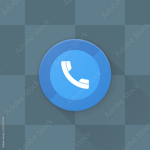 Contact Call Phone button Adaptive icon Material Design illustration