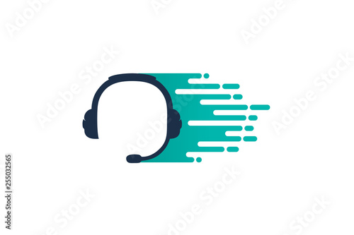 Fast Headset Logo Inspirations Template