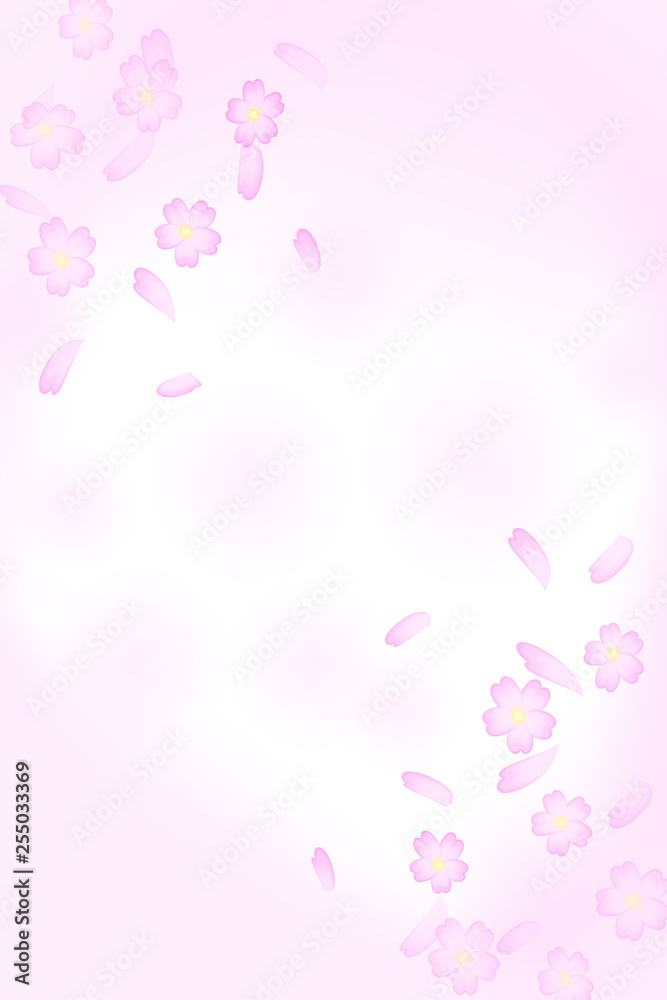 Background material that Sakura Fubuki dances.  桜吹雪が舞う背景素材
