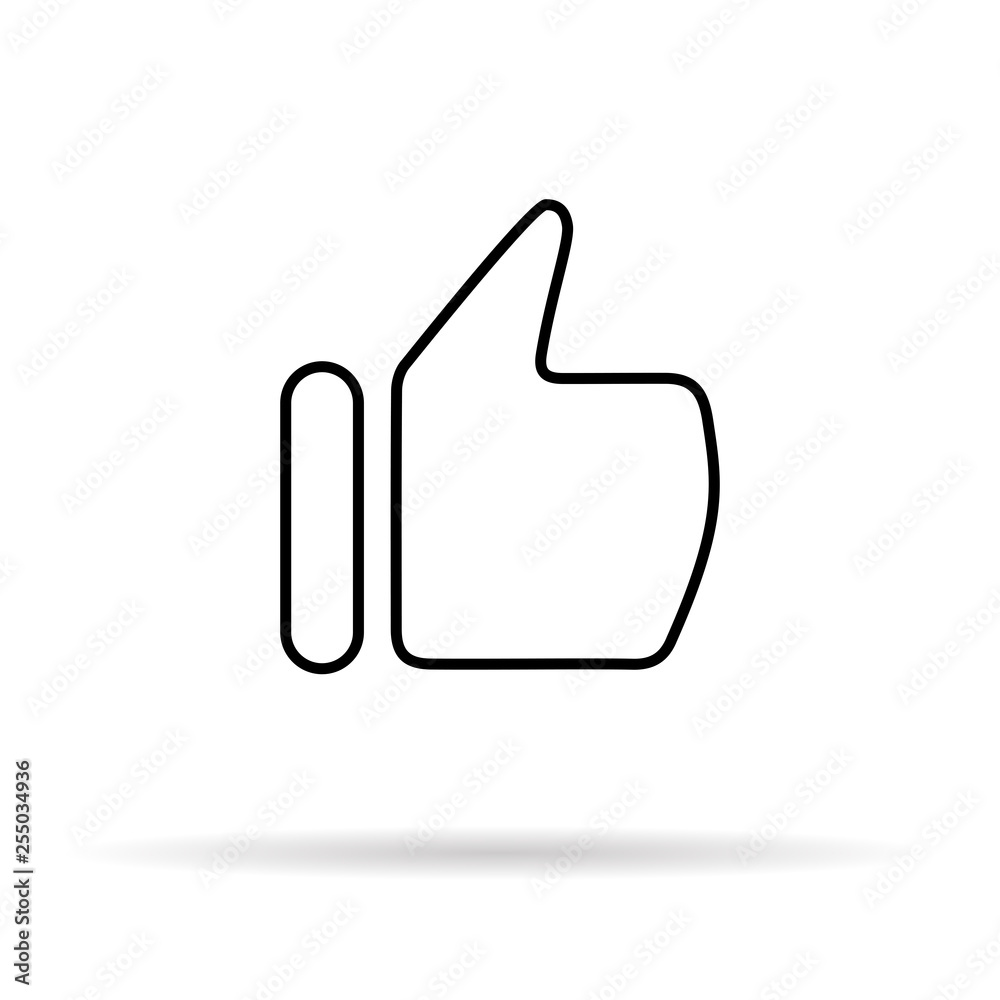 Hand icon. Thumbs up.Minimalism style. Vector illustration. Outline sketch. Image of thin lines. EPS 10 Hand icon. Thumbs up.Minimalism style. Vector illustration. Outline sketch. Image of thin lines. EPS 10