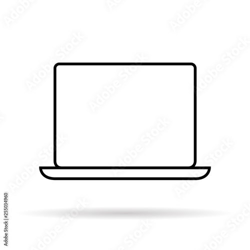 Notebook icon witch shadow. Minimalism style. Vector illustration. Outline sketch. image of thin lines. EPS 10