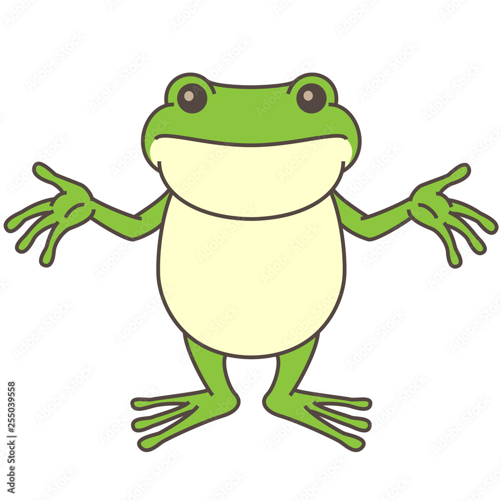 Obraz premium 蛙お手上げ