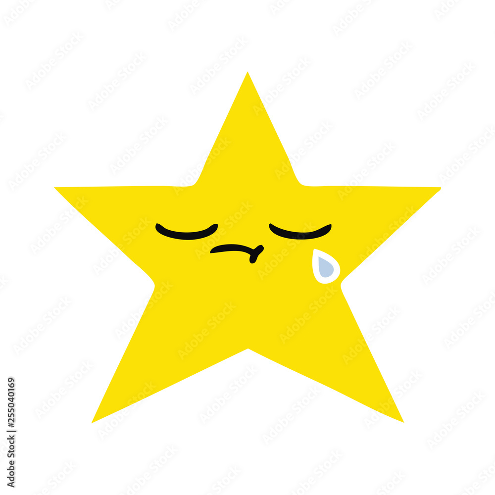 flat color retro cartoon gold star flat color retro cartoon gold star