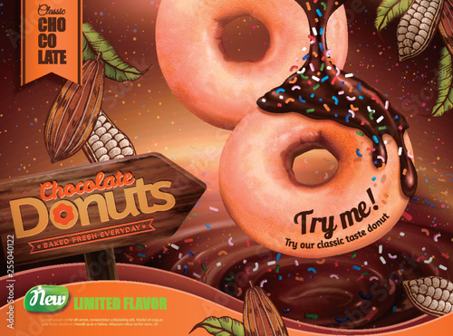 Sprinkled chocolate donut