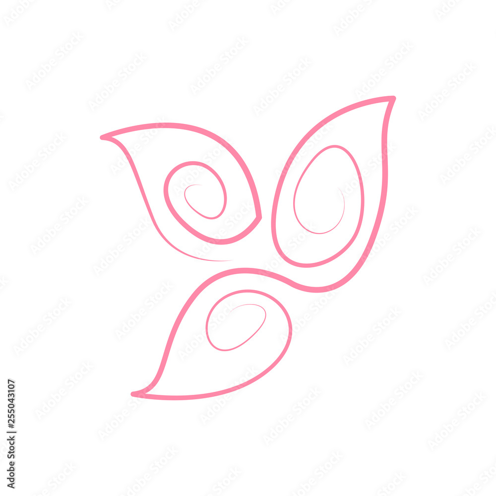 Isolated flower icon. Spa logo. Vector illustration design