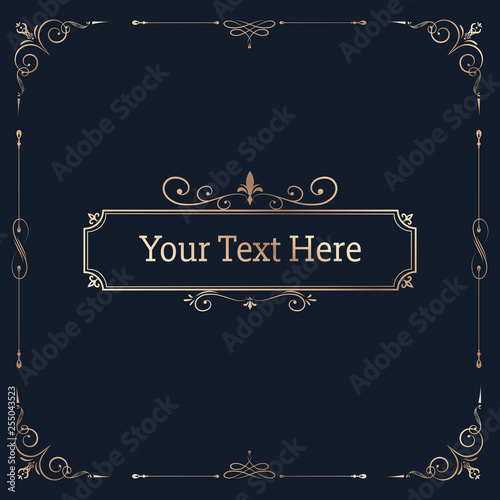 Vintage ornamental banner