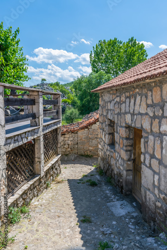 Narrow street in a small old village.