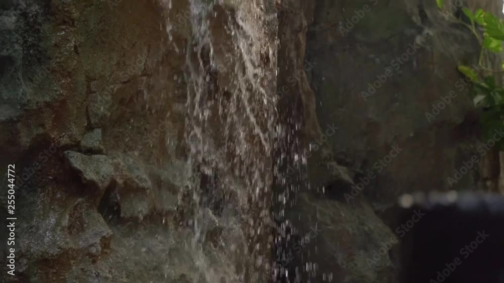small artificial waterfall in slow motion small artificial waterfall in slow motion