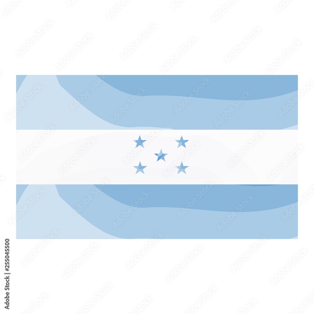 Watercolor flag of Honduras. Vector illustration design