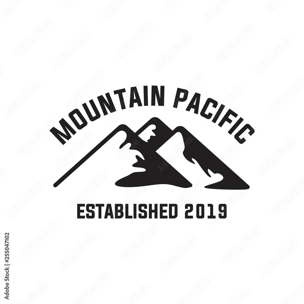 vintage mountain design for adventure vector illustration