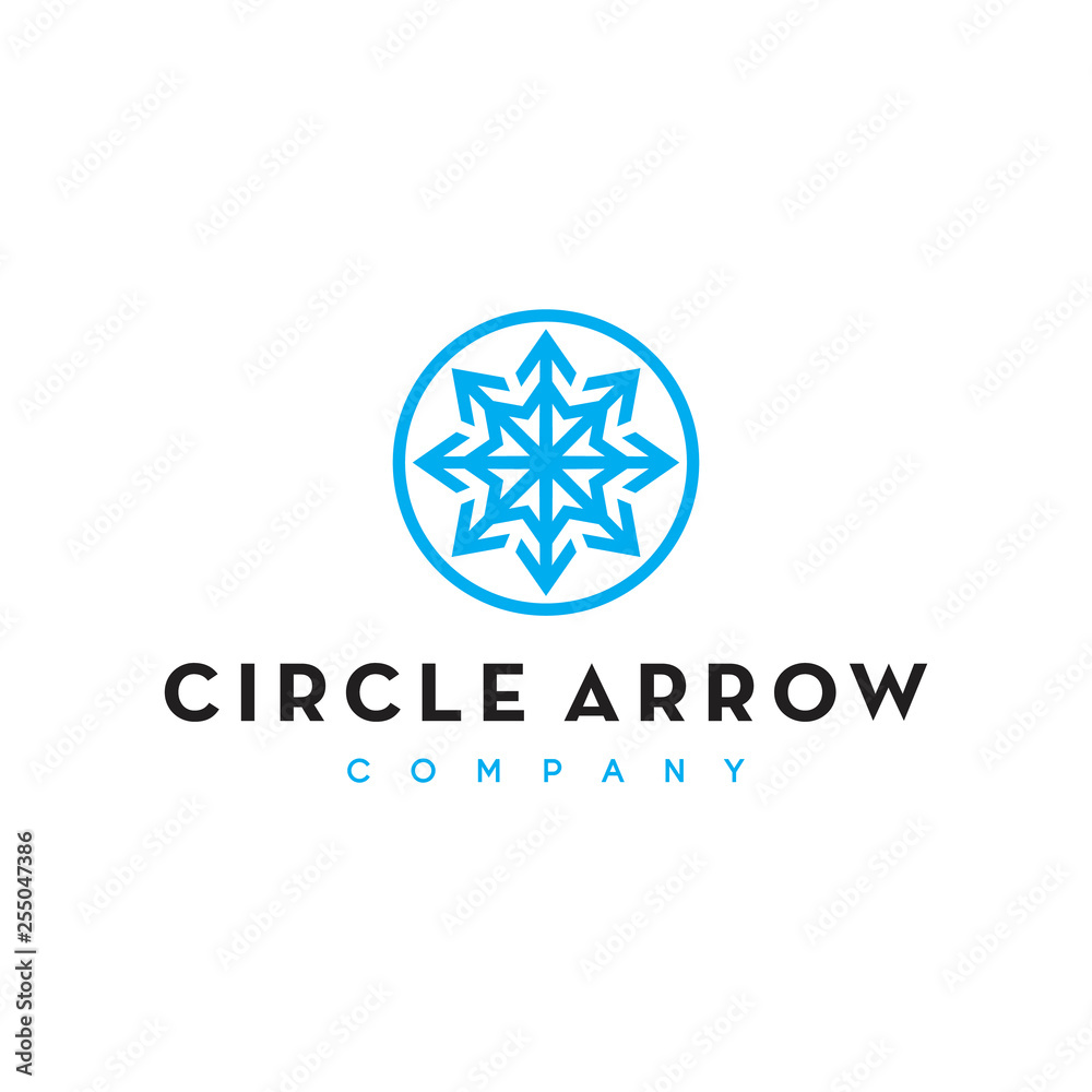circle pattern with arrow logo design vector illustration circle pattern with arrow logo design vector illustration