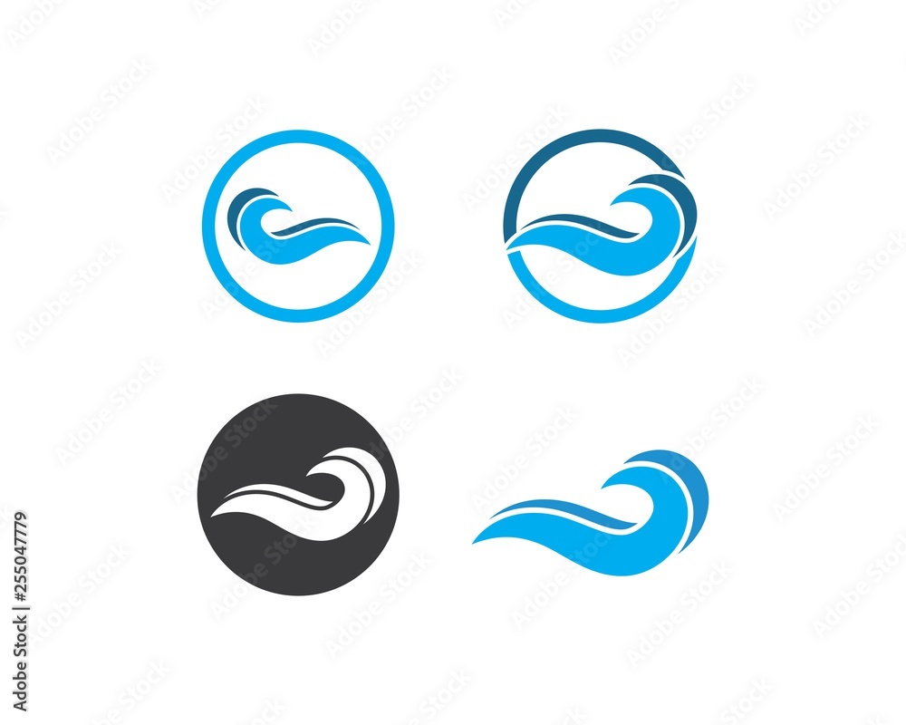 Water Wave symbol and icon Logo Template Water Wave symbol and icon Logo Template