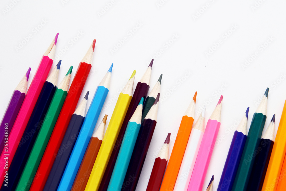 Wooden pencils background Wooden pencils background