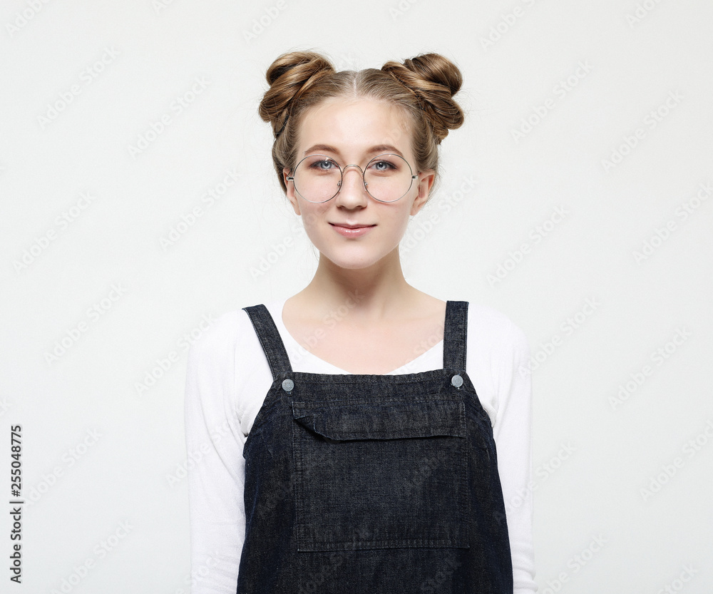 Portrait of beautiful cheerful girl Portrait of beautiful cheerful girl