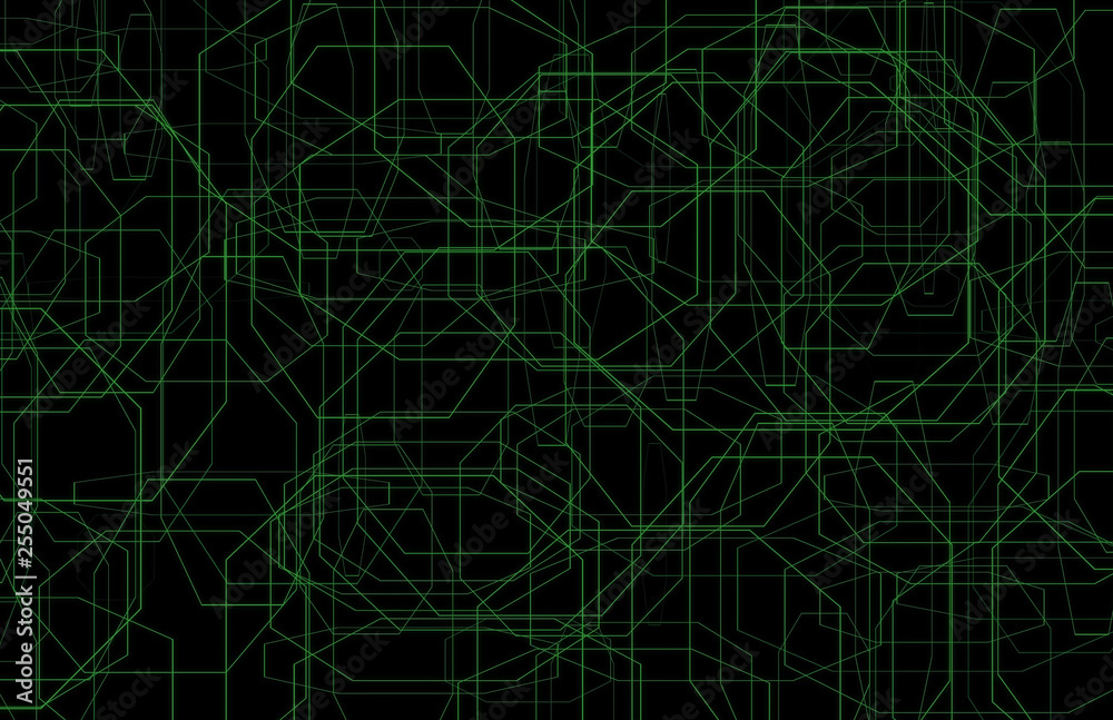Abstract Glowing Shape Outlines Background Tabloid 11x17 13