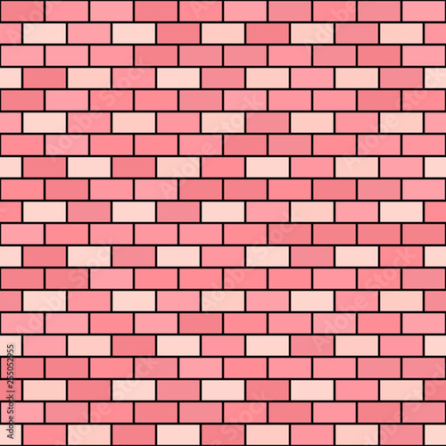 Brick wall pattern. Seamless vector background