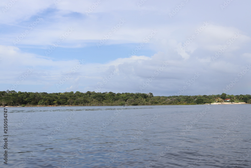 landscape with river and clouds landscape with river and clouds