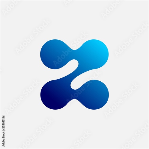 Letter Z Molecule Logo