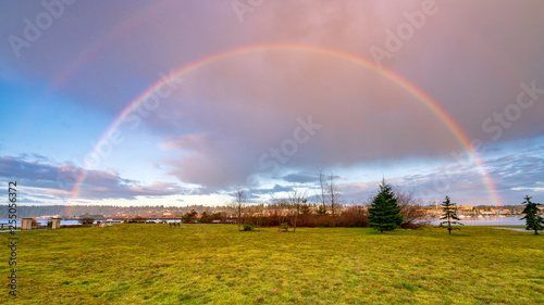 Rainbow Over Budd Inlet