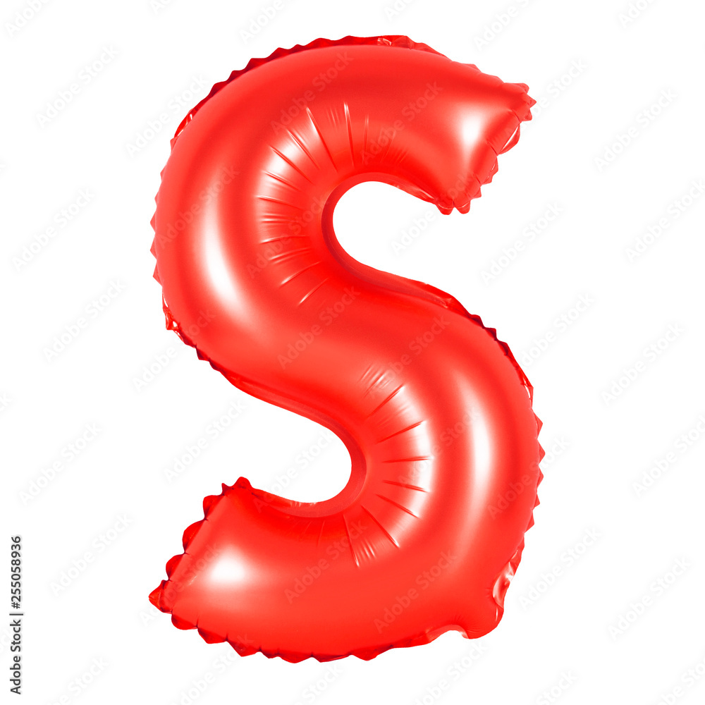 Letter S from English alphabet (red) Letter S from English alphabet (red)