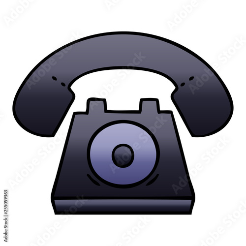 gradient shaded cartoon old telephone © lineartestpilot