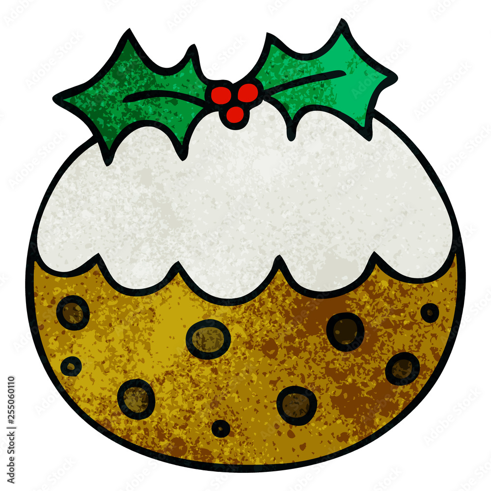 quirky hand drawn cartoon christmas pudding quirky hand drawn cartoon christmas pudding