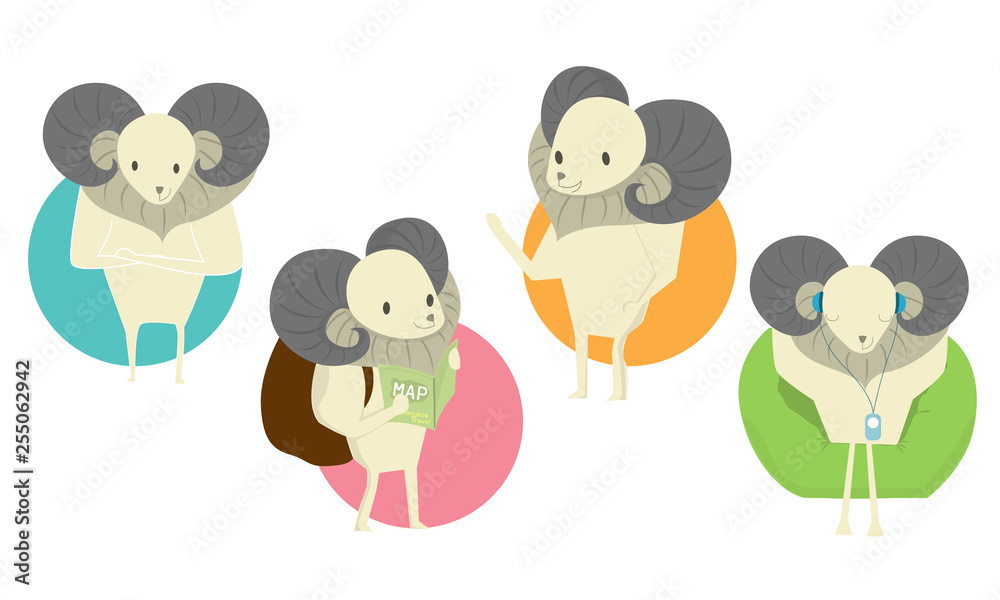 Naklejka premium Animal character design