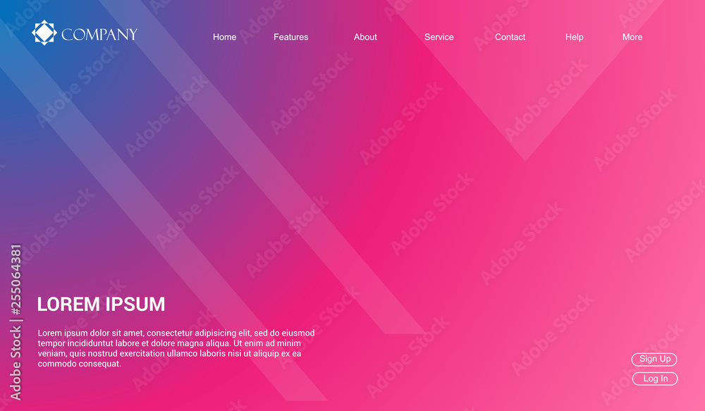 Fototapeta premium Website template for websites, or apps. modern minimal. eps 10
