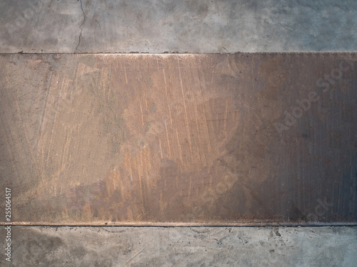 zinc floor and raw concrete texture with dirty stain