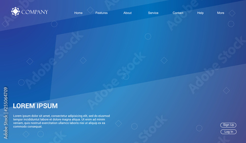 Website template for websites, or apps. modern minimal. eps 10