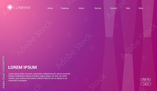 Website template for websites, or apps. modern minimal. eps 10