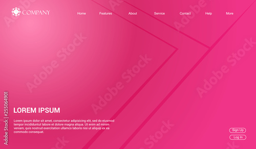 Website template for websites, or apps. modern minimal. eps 10