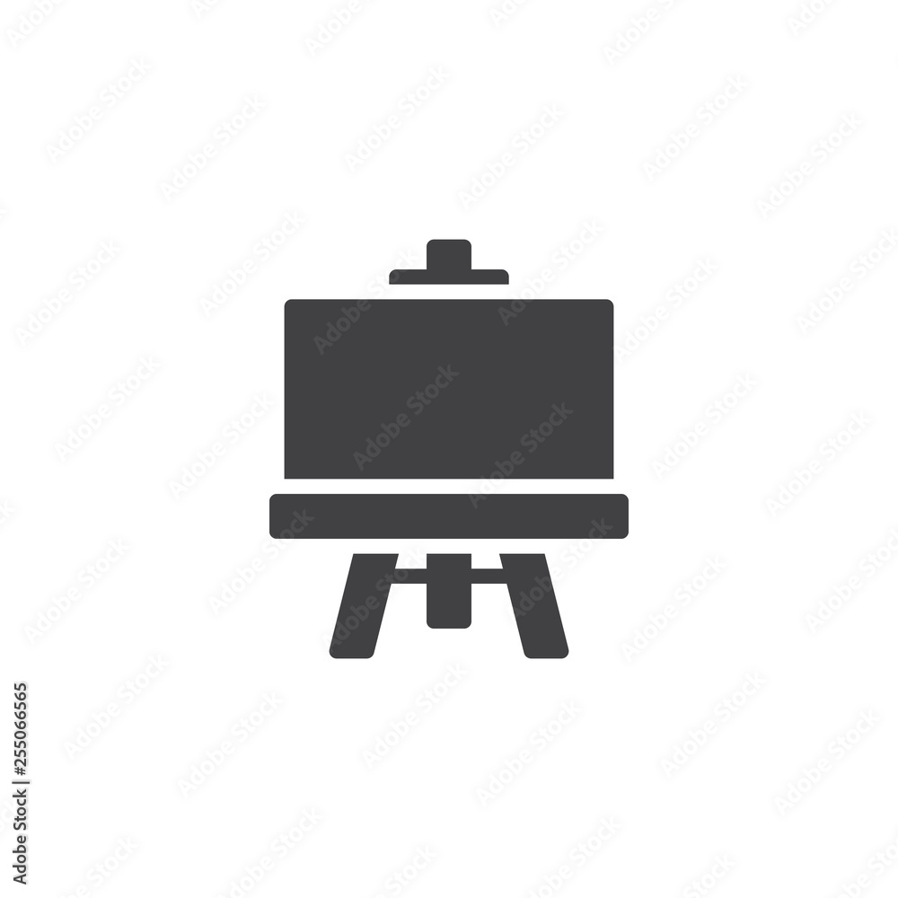 School chalkboard vector icon. filled flat sign for mobile concept and web design. Blackboard on wooden easel glyph icon. Education symbol, logo illustration. Pixel perfect vector graphics School chalkboard vector icon. filled flat sign for mobile concept and web design. Blackboard on wooden easel glyph icon. Education symbol, logo illustration. Pixel perfect vector graphics