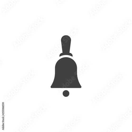 School bell vector icon. filled flat sign for mobile concept and web design. Hand bell glyph icon. Symbol, logo illustration. Pixel perfect vector graphics