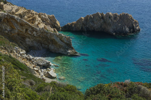 Fototapeta Naklejka Na Ścianę i Meble -  fantastic view to Prioni bay on the Greek island Ikaria