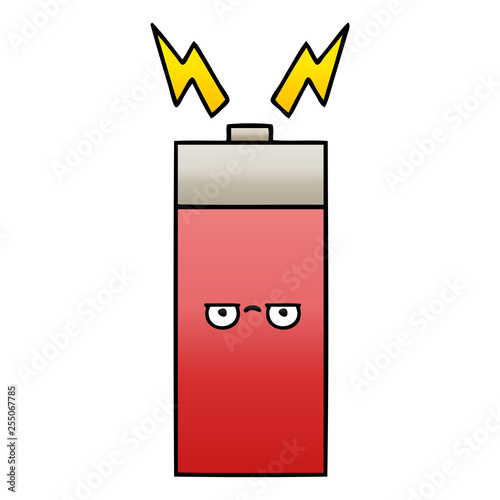 gradient shaded cartoon battery