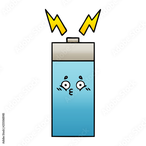 gradient shaded cartoon battery