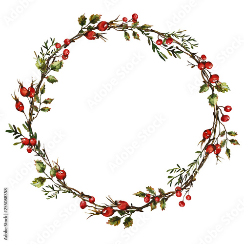 wreath with rose hips