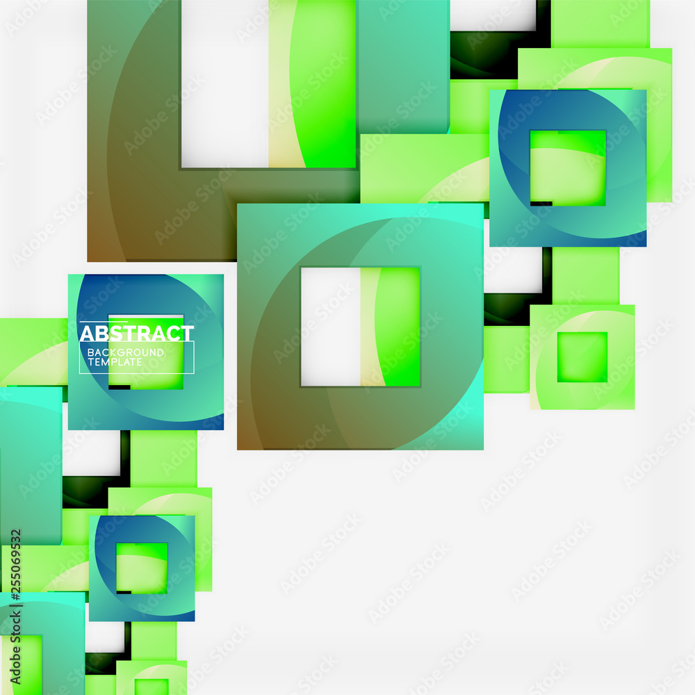 Color square composition with text. Geometric abstract background Color square composition with text. Geometric abstract background
