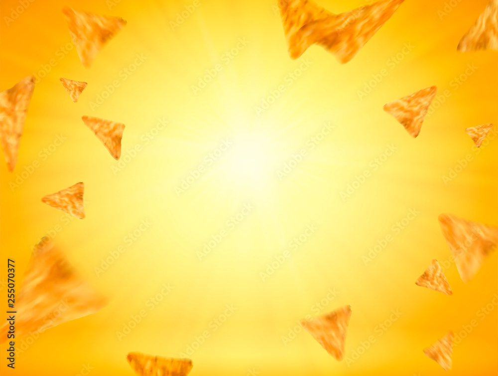 Tortilla chips background Stock Vector | Adobe Stock