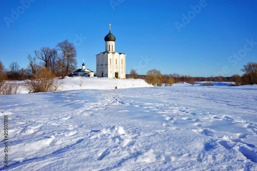 Winter landscape in central Russia. Vladimir region.