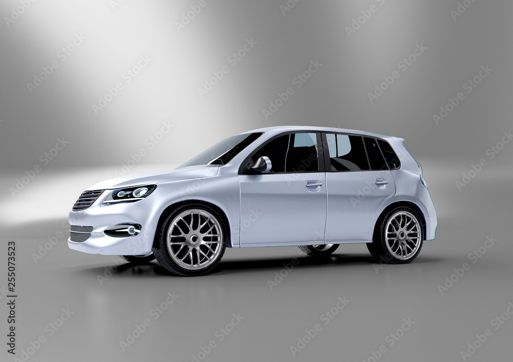 Fototapeta premium Mock up of a car on a studio background - 3d rendering